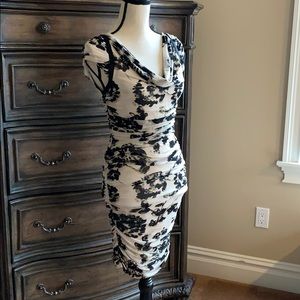 Bodycon dress with satin detail